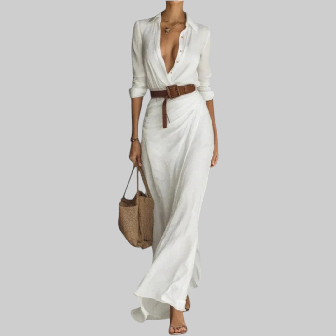 Celeste – Vestido Envelope Com Cinto