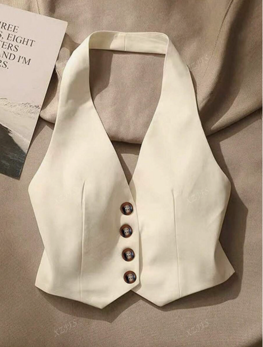 Colete Halter com Botões