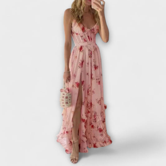 Joana - Vestido com padrão floral